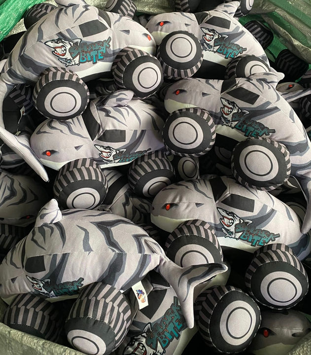 2X Monster Trucks Plush Toys Shark bite