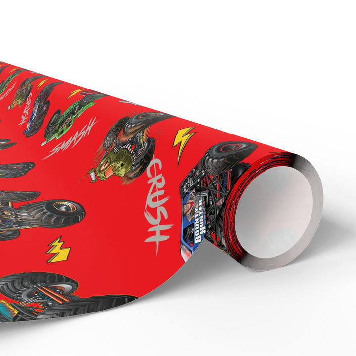 2X Monster Truck Wrapping Paper Mockup