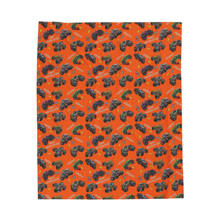 Monster Truck Patterned Throw Blanket 