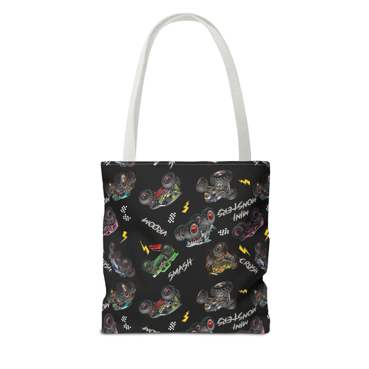 2X Monster Trucks Patterned Tote Bag mockup