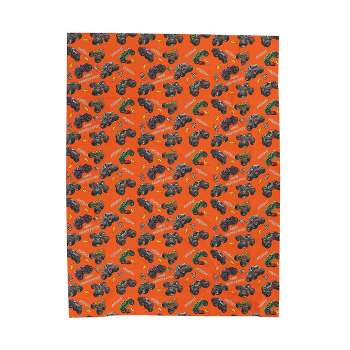 Monster Truck Patterned Throw Blanket 