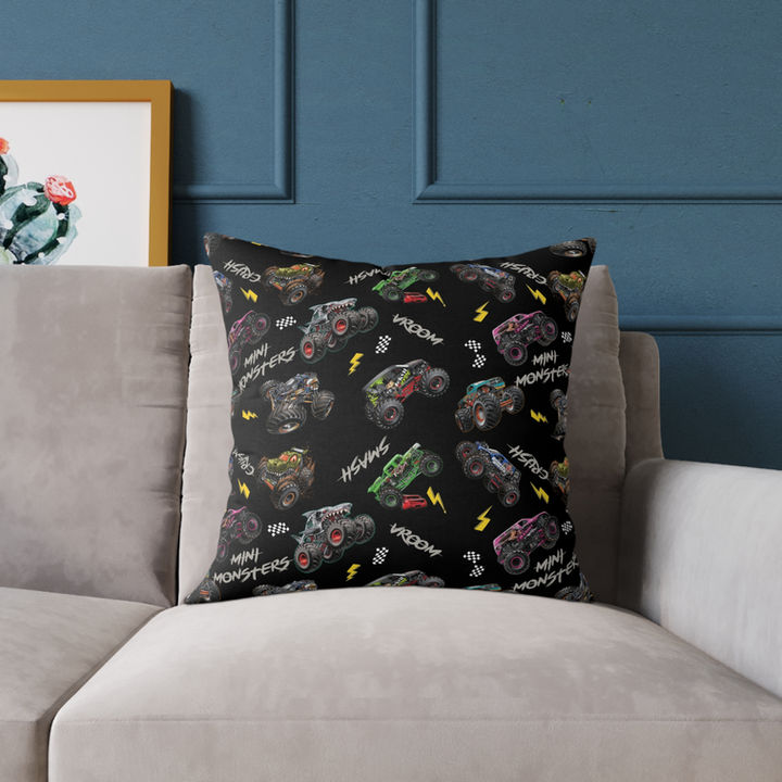 2X Monster Trucks patterned pillow