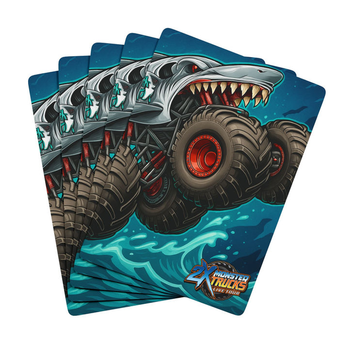 Shark Bite Monster Truck Playing cards