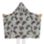Kids Monster Truck Patterned Hooded Towel Back