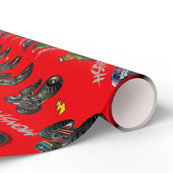 2X Monster Truck Wrapping Paper Mockup