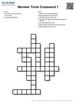 Free Monster Truck Crossword