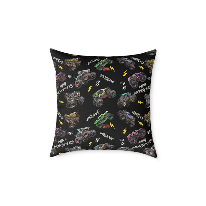 2X Monster Trucks patterned pillow