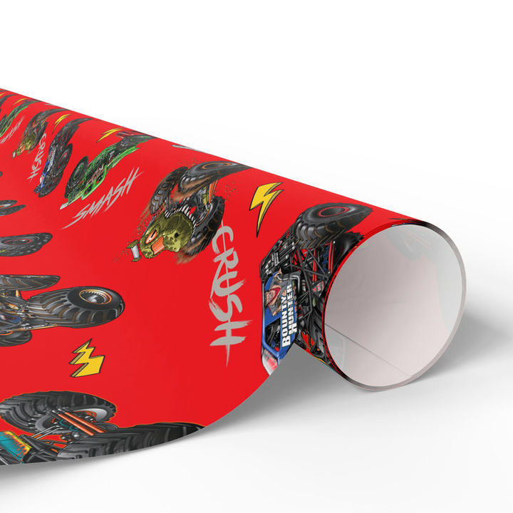 2X Monster Truck Wrapping Paper Mockup