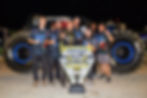 Team picture with 2019 Monster Jam Racing Trophy