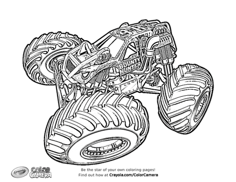 Printable Monster Truck Coloring Page 