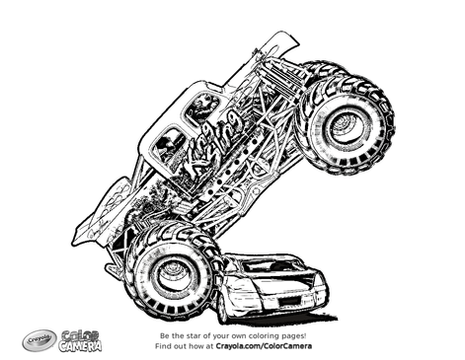 King Sling Monster Truck Coloring Page