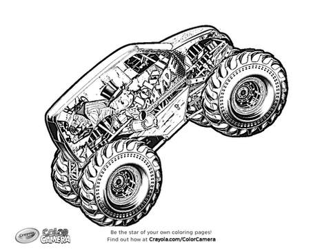 Jekyll & Hyde Monster Truck Coloring Page 