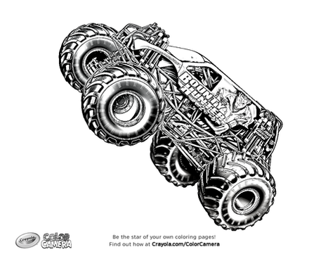 Bounty Hunter Monster Truck Coloring Page